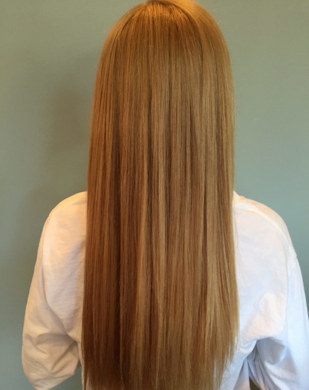 Strawberry Blonde Ginger Straight Sleek Healthy Long Hair