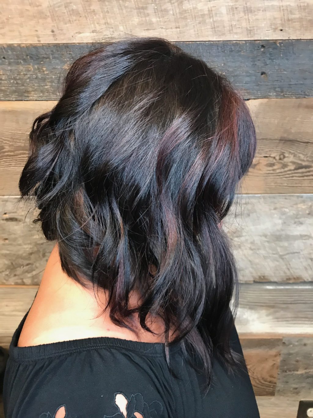 Angled Bob A Line Lob Thick Hair Textured Layers Best Cut Cary Nc